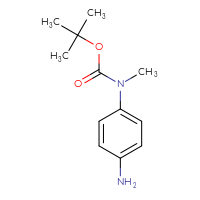 Chemical structure of tert-butyl N-(4-aminophenyl)-N-methylcarbamate - CSSB00011243712
