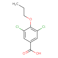 Chemical structure of 3,5-dichloro-4-propoxybenzoic acid - CSSB00000015823