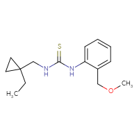 Chemical structure of 3-[(1-ethylcyclopropyl)methyl]-1-[2-(methoxymethyl)phenyl]thiourea - CSSB01039223109