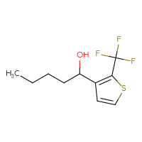 Chemical structure of 1-[2-(trifluoromethyl)thiophen-3-yl]pentan-1-ol - CSSB00017788157