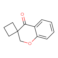 Chemical structure of 2,4-dihydrospiro[1-benzopyran-3,1'-cyclobutan]-4-one - CSSB00015726166