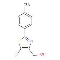 Chemical structure of [5-bromo-2-(4-methylphenyl)-1,3-thiazol-4-yl]methanol - CSSB00021569220