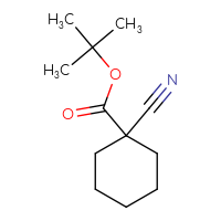Chemical structure of tert-butyl 1-cyanocyclohexane-1-carboxylate - CSSB00028929976