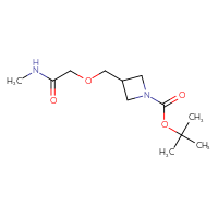 Chemical structure of tert-butyl 3-{[(methylcarbamoyl)methoxy]methyl}azetidine-1-carboxylate - CSSB07176843746