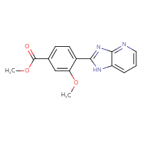 Chemical structure of methyl 4-{1H-imidazo[4,5-b]pyridin-2-yl}-3-methoxybenzoate - CSSB21253046578