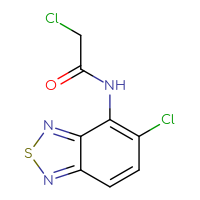 Chemical structure of 2-chloro-N-(5-chloro-2,1,3-benzothiadiazol-4-yl)acetamide - CSSB00012286679