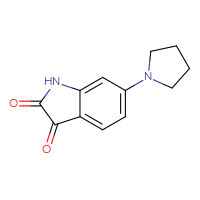 Chemical structure of 6-(pyrrolidin-1-yl)-2,3-dihydro-1H-indole-2,3-dione - CSSB00000740949