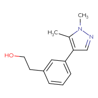 Chemical structure of 2-[3-(1,5-dimethyl-1H-pyrazol-4-yl)phenyl]ethan-1-ol - CSSB00079444262