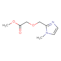 Chemical structure of methyl 2-[(1-methyl-1H-imidazol-2-yl)methoxy]acetate - CSSB06359034461