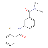 Chemical structure of 3-(2-fluorobenzamido)-N,N-dimethylbenzamide - CSSB00020584087