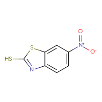 Chemical structure of 6-nitro-1,3-benzothiazole-2-thiol - CSSB00000182427