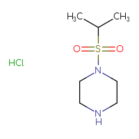 Chemical structure of 1-(propane-2-sulfonyl)piperazine hydrochloride - CSSB00015201318