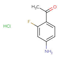 Chemical structure of 1-(4-amino-2-fluorophenyl)ethan-1-one hydrochloride - CSSB00159354343