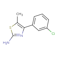 Chemical structure of 4-(3-chlorophenyl)-5-methyl-1,3-thiazol-2-amine - CSSB00000168902