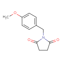 Chemical structure of 1-[(4-methoxyphenyl)methyl]pyrrolidine-2,5-dione - CSSB00000023009