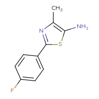 Chemical structure of 2-(4-fluorophenyl)-4-methyl-1,3-thiazol-5-amine - CSSB00015905999