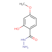 Chemical structure of 2-hydroxy-4-methoxybenzohydrazide - CSSB00000188385