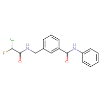 Chemical structure of 3-[(2-chloro-2-fluoroacetamido)methyl]-N-phenylbenzamide - CSSB21332054740