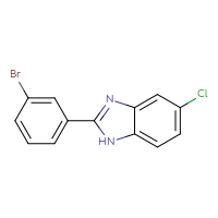 Chemical structure of 2-(3-bromophenyl)-5-chloro-1H-1,3-benzodiazole - CSSB00000388104