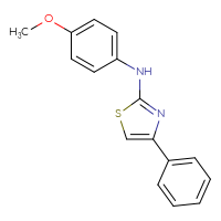 Chemical structure of N-(4-methoxyphenyl)-4-phenyl-1,3-thiazol-2-amine - CSSB00026570153