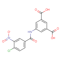 Chemical structure of 5-(4-chloro-3-nitrobenzamido)benzene-1,3-dicarboxylic acid - CSSB00132452693