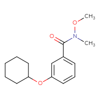 Chemical structure of 3-(cyclohexyloxy)-N-methoxy-N-methylbenzamide - CSSB01395047153