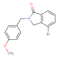 Chemical structure of 4-bromo-2-[(4-methoxyphenyl)methyl]-2,3-dihydro-1H-isoindol-1-one - CSSB06807753652