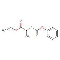 Chemical structure of ethyl 2-[(phenoxymethanethioyl)sulfanyl]propanoate - CSSB20621213234
