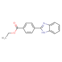 Chemical structure of ethyl 4-(1H-1,3-benzodiazol-2-yl)benzoate - CSSB00020634346