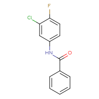 Chemical structure of N-(3-chloro-4-fluorophenyl)benzamide - CSSB00000384038