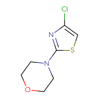 Chemical structure of 4-(4-chloro-1,3-thiazol-2-yl)morpholine - CSSB00012357039