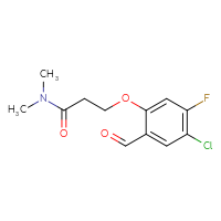 Chemical structure of 3-(4-chloro-5-fluoro-2-formylphenoxy)-N,N-dimethylpropanamide - CSSB20468067836