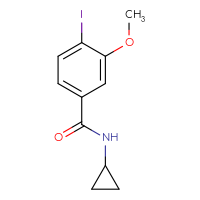 Chemical structure of N-cyclopropyl-4-iodo-3-methoxybenzamide - CSSB00953975913