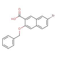 Chemical structure of 3-(benzyloxy)-7-bromonaphthalene-2-carboxylic acid - CSSB14880533067