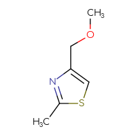 Chemical structure of 4-(methoxymethyl)-2-methyl-1,3-thiazole - CSSB00011996556