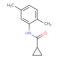 Chemical structure of N-(2,5-dimethylphenyl)cyclopropanecarboxamide - CSSB00000152689