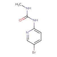 Chemical structure of 1-(5-bromopyridin-2-yl)-3-methylurea - CSSB00013069639