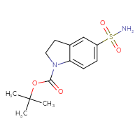 Chemical structure of tert-butyl 5-sulfamoyl-2,3-dihydro-1H-indole-1-carboxylate - CSSB00022750472