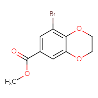 Chemical structure of methyl 8-bromo-2,3-dihydro-1,4-benzodioxine-6-carboxylate - CSSB00011641084