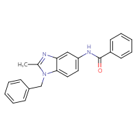 Chemical structure of N-(1-benzyl-2-methyl-1H-1,3-benzodiazol-5-yl)benzamide - CSSB00132322497