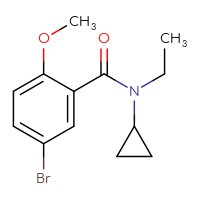 Chemical structure of 5-bromo-N-cyclopropyl-N-ethyl-2-methoxybenzamide - CSSB00005967734