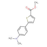 Chemical structure of methyl 5-[4-(dimethylamino)phenyl]thiophene-2-carboxylate - CSSB04898098013