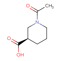 Chemical structure of (3R)-1-acetylpiperidine-3-carboxylic acid - CSSB00012184202