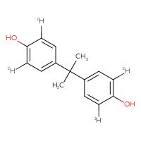 Chemical structure of 4-{2-[4-hydroxy(3,5-²H₂)phenyl]propan-2-yl}(2,6-²H₂)phenol - CSSB00020678701