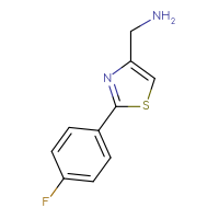 Chemical structure of 1-[2-(4-fluorophenyl)-1,3-thiazol-4-yl]methanamine - CSSB00000168349