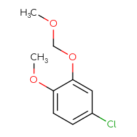 Chemical structure of 4-chloro-1-methoxy-2-(methoxymethoxy)benzene - CSSB09894425425