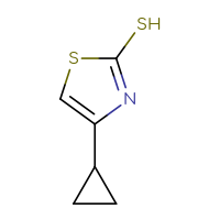 Chemical structure of 4-cyclopropyl-1,3-thiazole-2-thiol - CSSB00012054141