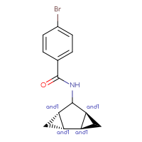 Chemical structure of rac-4-bromo-N-[(1R,2R,4R,6R)-tricyclo[4.1.0.0²,⁴]heptan-5-yl]benzamide - CSSB21432471327