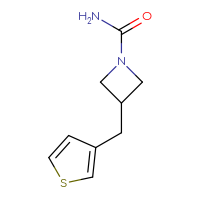Chemical structure of 3-[(thiophen-3-yl)methyl]azetidine-1-carboxamide - CSSB00073454459
