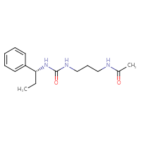 Chemical structure of N-[3-({[(1R)-1-phenylpropyl]carbamoyl}amino)propyl]acetamide - CSSB02027248729
